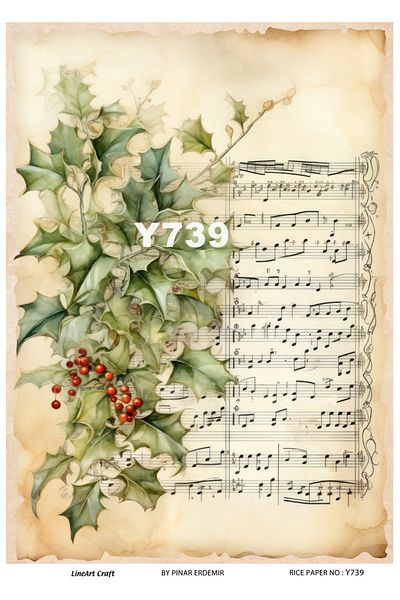 LİNEART Brass Decopage Paper Lineart - La-Y739