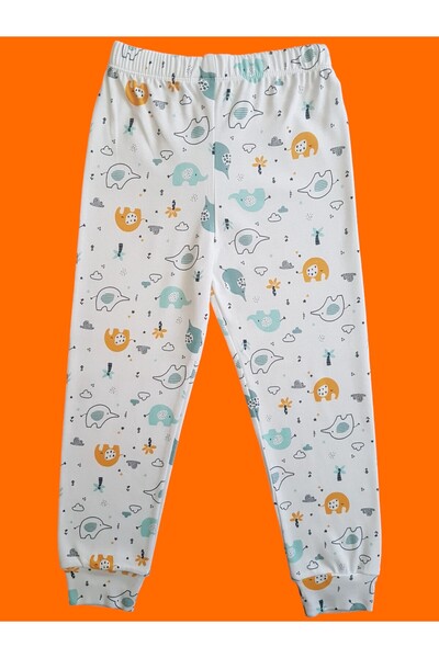 Çamaşır Bahçesi Kısa Kollu Desenli Çocuk Pijama Takım #baskılıçocukpijamatakım #sarıfildesenlipijama #çamaşırbahçesi