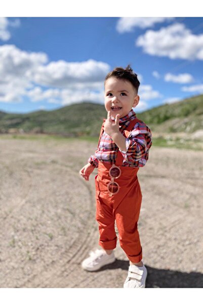 favorimkids new checkered color Salopet Set