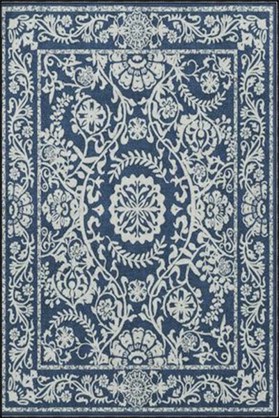 Rugs Modern Halı Covor decorativ cu model de noduri „Steaua Albastră”, cu baz...