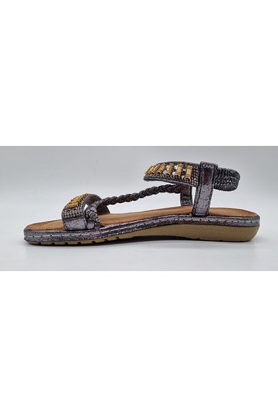 Guja Original Ergonomic Non-Slip Soft Sole Comfortable to Wear Stylish Gray Sandals with Elastic Back