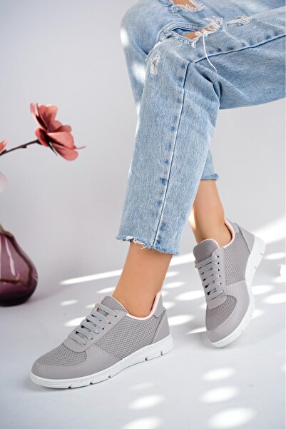 Sicilia Outdoors Woman's Gray Mesh Sneaker Daily Shoes