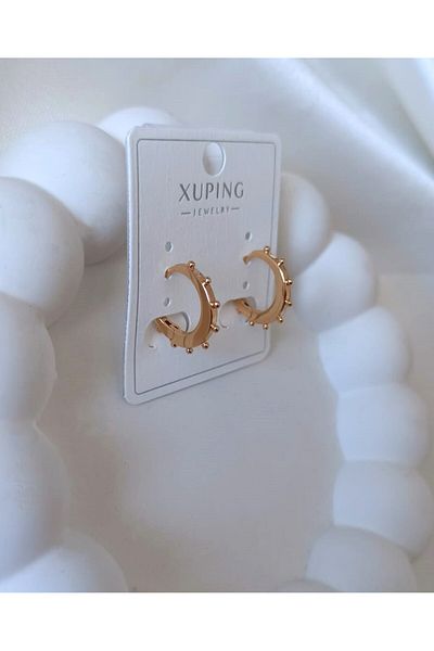 Accesstory Women's - Non-Tarnish Guaranteed Xuping Studded Hoop Earrings