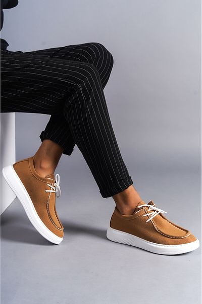 BZ Moda B170 BT - Ортопедични велурени мъжки обувки, с връзки, кафяви
