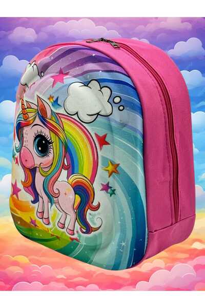 Tezzgelsin Kız Çocuk Anaokulu Kreş 3d Kabartma Eva Baskılı 2-6 Yaş Günlük Okul ve Sırt Çantası