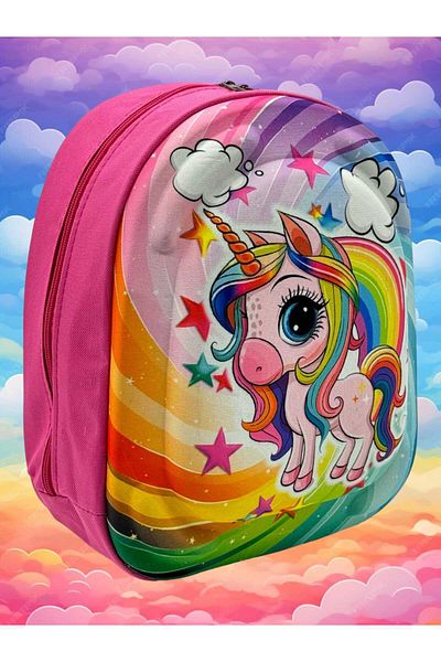 Tezzgelsin Girl's Kindergarten Nursery 3D Embossed Eva Printed 2-6 Years Old Daily School and Backpack