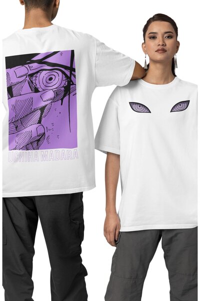 Fuddy Moda Unisex Naruto Uchiha Madara majica sa Štampano zadnjim stranama, O...