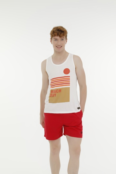 lumberjack ML GUSTAVO 19CT483 4FX Kırmızı Erkek Deniz Şortu