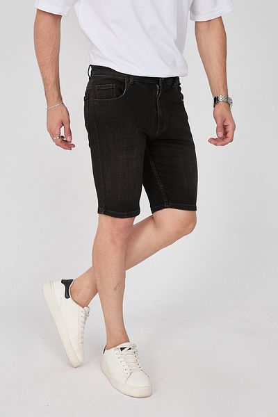 ENZİM JEANS Ανδρικό τζιν σορτς με λεπτή εφαρμογή
