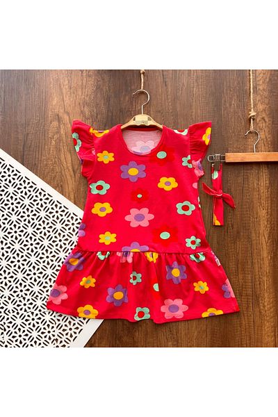 mj baby combed cotton girl child tunic dress