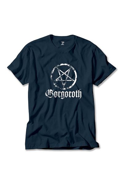 Z zepplin Μπλουζάκι Gorgoroth Pentagram Navy Blue