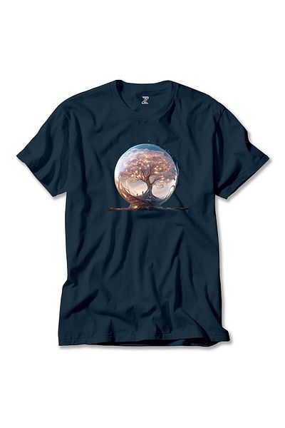 Z zepplin Ανάπτυξη δέντρων στο Snow Gobe Navy Blue T-shirt