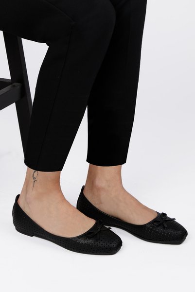 RENKLİBUTİK Women's Daily Comfortable Sole Ballerina Shoes