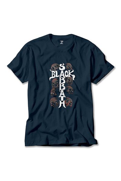 Z zepplin Μπλουζάκι Black Sabbath Skull Navy Blue