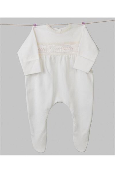 Mede Kids Medekids Pliting Footed Romper (Hat&Gloves) Black & White 0-3 Months