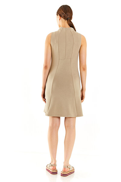 U.S. Polo Assn. PERLAN Dik Yaka A Kesim Modal Karışımlı Kadın Örme Elbise