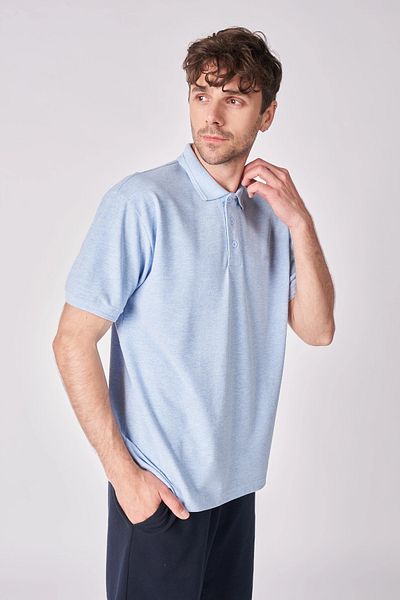 defys Tricou cu mânecă scurtă pentru bărbați, amestecat de bumbac