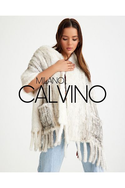 Milano Calvino Mink Knitted Fur Shawl