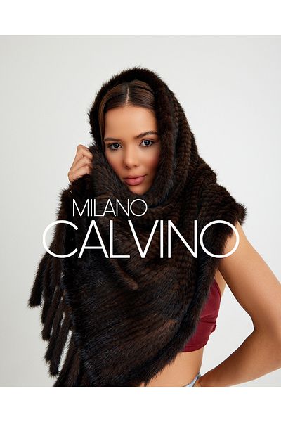 Milano Calvino Mink Knitted Fur Shawl