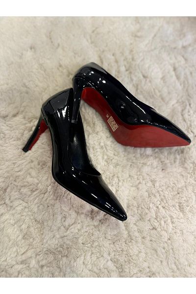 Pine Cone Patent Leather Stiletto