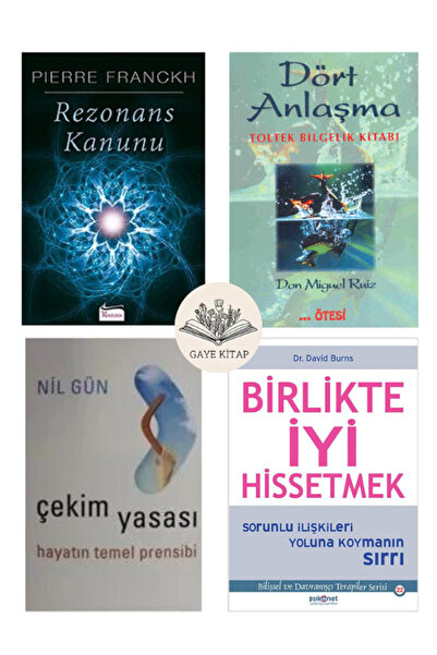 Koridor Yayıncılık Rezonans Kanunu -Dört Anlaşma - Çekim Yasası - Birlikte İyi Hissetmek ( 4 Kitap Set )