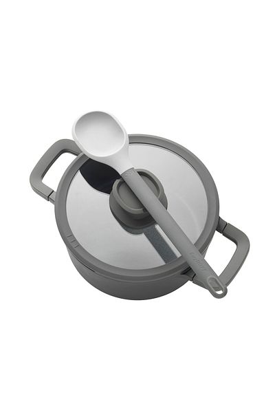 Berghoff Leo Stone Grey Cast Induction 11 Piece Fireproof Non-Stick Aluminum Casting Pot Pan Set