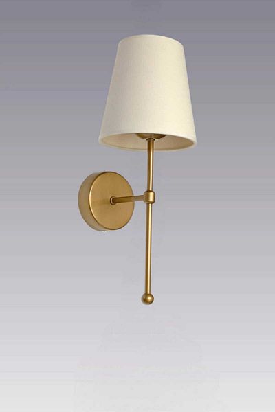BSA LIGHTING PARS TOLD PAINTED MODERN SCONCE (CREAM CONIC LAMPED)
