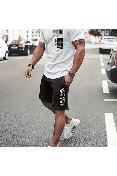 GALASHOP Men's New York shorts T-shirt set