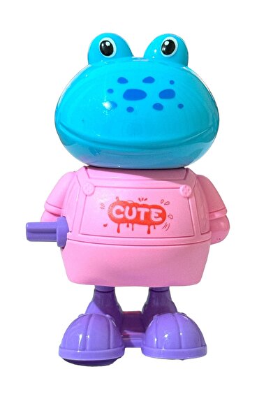 Shem Kurmalı Zıp Zıp Zıplayan Yürüyen KURBAĞA 10cm PEMBE