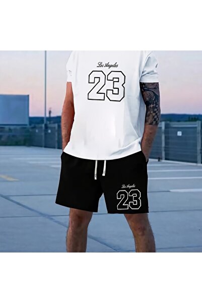 GALASHOP 2-Piece 23 Pattern Printed Short-T-Shirt