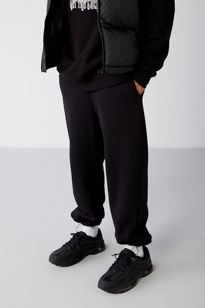 GRIMELANGE Schwarze Comfort-Jogginghose für Herren – weich, erhöht und elastisch