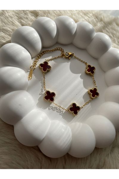 Jewelarin Steel Double Sided Claret Red Bracelet