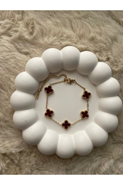 Jewelarin Steel Double Sided Claret Red Bracelet
