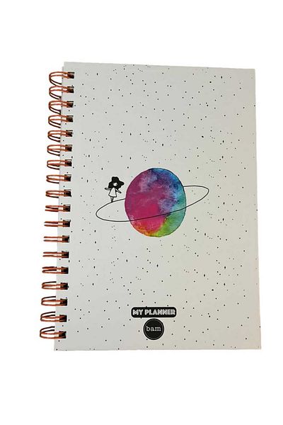Bam Girl Designed Saturn Talking Agenda - Annual Planner Notebook