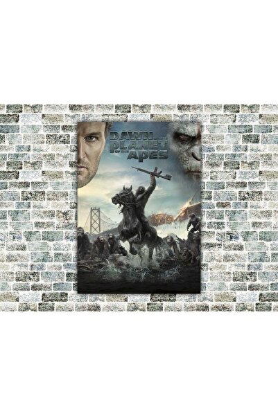 icase Η Αυγή του Πλανήτη των Πιθήκων Ξύλινος Πίνακας