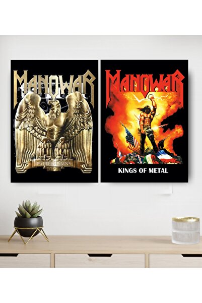 icase Set de pictură pe lemn Manowar Kings Of Metal Battle Hymns
