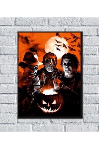 icase Κολάζ Ταινιών Τρόμου 13ο Εφιάλτης στην οδό Friday Elm, Ξύλινος πίνακας ...