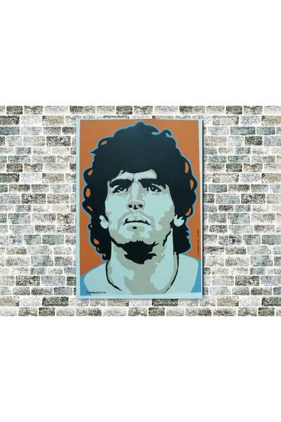 icase Tablou din lemn Maradona Dimensiune mare
