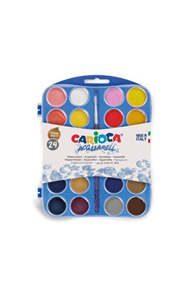 Generic Brand 24-Piece Carioca Water Color - 30mm with 2 Brushes