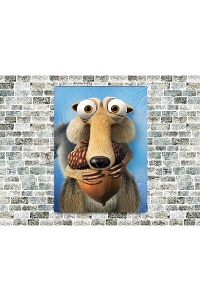 icase Epoca Glaciară Era de Gheață Scrat 2 Tablou din lemn Dimensiune mare