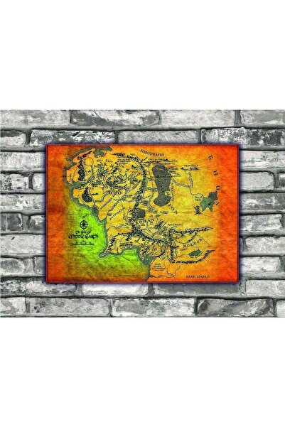 icase Ο Άρχοντας των Δαχτυλιδιών: Χάρτης της Μεσαίας Γης, Μεγάλος Ξύλινος Πίν...