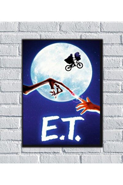 icase E.T. Extraterestru Science Fiction Steven Spielberg Tablou din lemn
