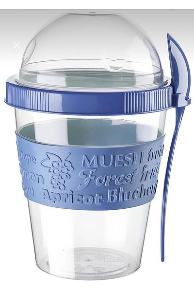 Titiz Plastik Evinhouse Take'n Go - Prepare Yogurt Container with Lid and Fruit
