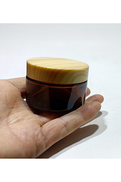 Paradise 10 Adet doldurulabilir Boş cam kavanoz amber renk ipi 50 ml bambu ka...
