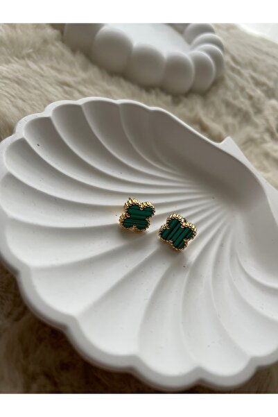 Jewelarin VAN CLEEF YEŞİL ÇELİK KÜPE