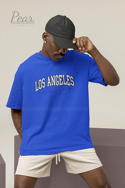 Pear Wear Μπλουζάκι Los Angeles Printed Unisex T-shirt Oversize