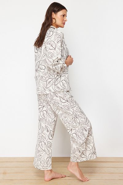 Trendyol Collection Linen Woven Floral Print Shirt and Pants Set - Tbess24Au00063