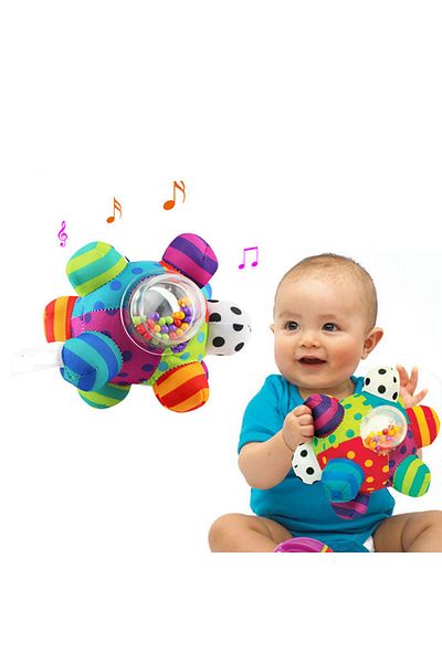 Apaffa Baby Toy Fun Little Loud Bell Baby Ball Rattles Toy Develop Baby Intelligence Grasping Toy Hand B...