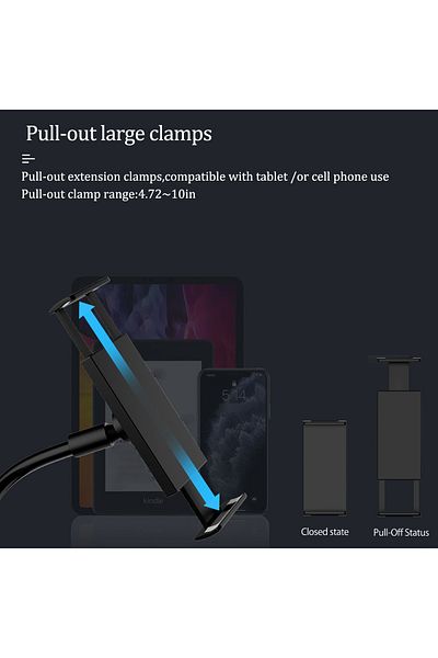 okcsc Lazy Phone Holder Adjustable Tablet Mobile Phone Stand Holder Bracket Free Rotating For Desktop B...