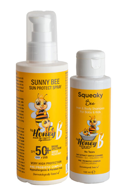 myhoneyb Sunny Bee Güneş Spreyi 147 ml ve Squeaky Bee Bebek Şampuanı 100 ml